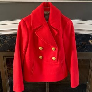 J Crew wool pull-over coat